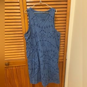 Blue Zara Embroidery Dress